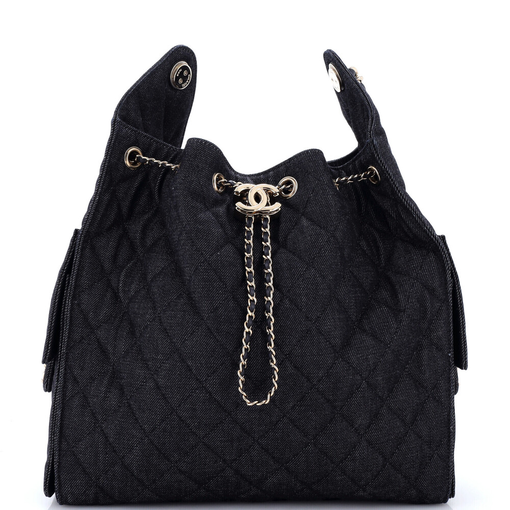 Chanel Medium 25 Hobo Bag Quilted Denim